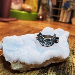 Sterling Silver Size 9.5 Crescent Moon Ring